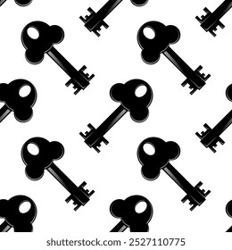 Vector key icon isolated on white background. Key icon. Lock or unlock sign. Padlock. Lock symbol. Unblock. Password icon. Access sign. Private access. Logo template. Safety symbol. Door key.