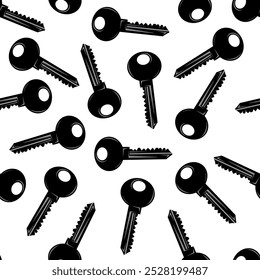 Vector key icon isolated on white background. Key icon. Lock or unlock sign. Padlock. Lock symbol. Unblock. Password icon. Access sign. Private access. Logo template. Safety symbol. Door key.