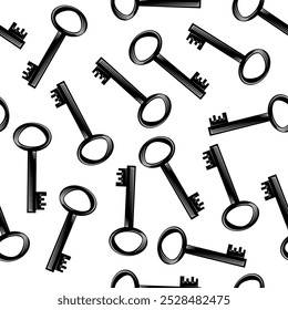 Vector key icon isolated on white background. Key icon. Lock or unlock sign. Padlock. Lock symbol. Unblock. Password icon. Access sign. Private access. Logo template. Safety symbol. Door key.