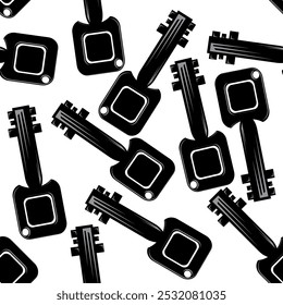Vector key icon isolated on white background. Key icon. Lock or unlock sign. Padlock. Lock symbol. Unblock. Password icon. Access sign. Private access. Door key.Seamless keys pattern.