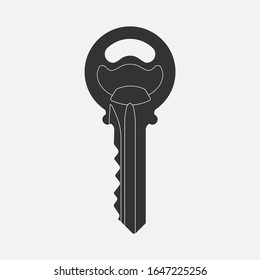 Vector Key icon on white background