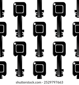 Vector key icon seamless pattern. Key icon. Lock or unlock sign. Padlock. Lock symbol. Unblock.