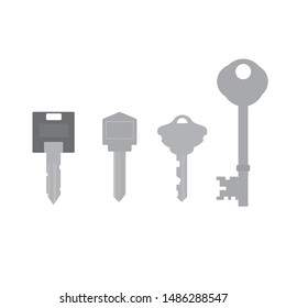 Vector Key Icon Set. Key Illustration. Simple key icon. Vector illustration. Eps 10