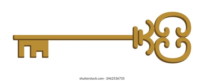 Vector key isolated on white background