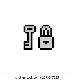 Vector key pixel art color