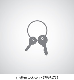 vector key symbol  on gray background 