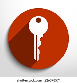 Vector key web icon. Eps 10.
