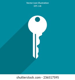 Vector key web icon. Eps 10.