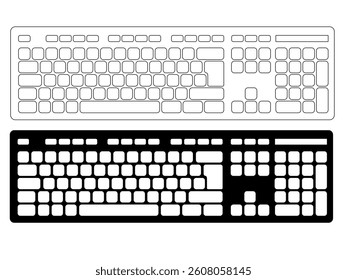 Vector keyboard icon on white background
Vector keyboard mockup icon frame