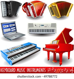 vector keyboard music icons