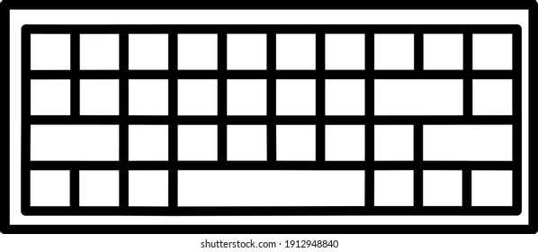 Diseño del icono de contorno del teclado del vector
