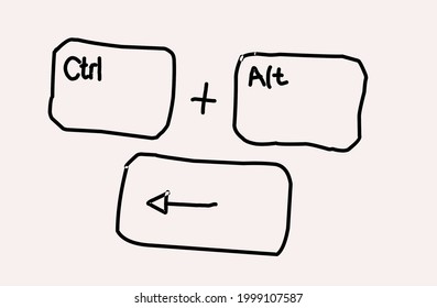 vector keyboard shortcut with the inscription ctrl alt del