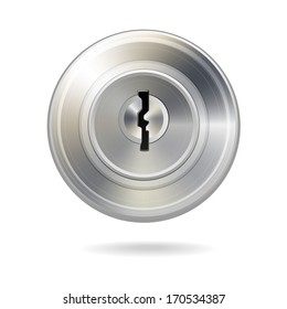 Vector keyhole in round lock, safety concept