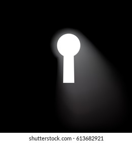 Vector keyhole window background.