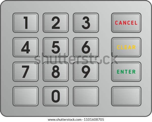 Vector Keypad Automated Teller Machine Stock Vector (Royalty Free ...