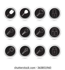 Vector keys icons