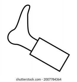 Vector Kick Outline Icon Design
