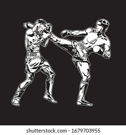 Kick Boxing Vector Art, Icons, and Graphics for Free Download