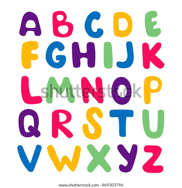 Vector Kid Funny Alphabet Abc Set Stock Vector (Royalty Free) 469303796