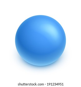 Vector Kids Blue Rubber Ball.