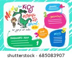 vector kids menu template.