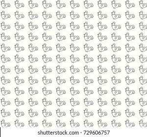 Vector kids pattern chicken which can be used for printing