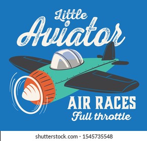 vector kids sketch plane illustration