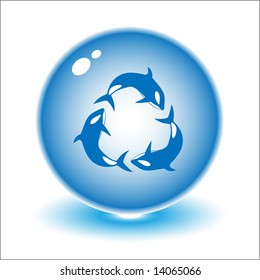 Vector killer whale illustration. Simply change. Other ecological vectors you can see in my portfolio.