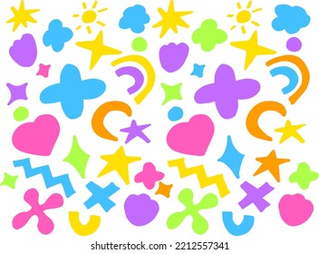 Vector kinder colorful pattern illustration