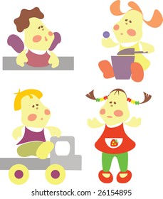 Vector. Kinder plays