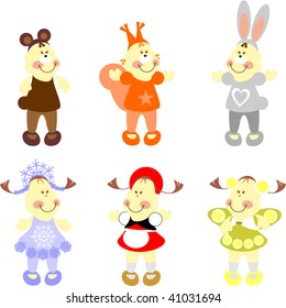 Vector. Kinder ready xmas 03. More Cartoons see in portfolio
