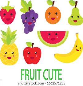 VECTOR KINDS OF FUNNY FRUIT