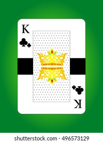 Vector of king of clubs. Playing card. Poker card. 