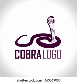 vector King cobra logo label illustration