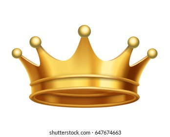 vector king crown gold isolated on white