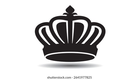 Vector king crowns icon on white background. Emblem, icon and Royal symbol.