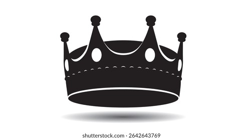 Vector king crowns icon on white background. Emblem, icon and Royal symbol.