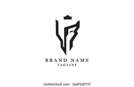 Vektorillustration King und Schwert Logo Gramm Design