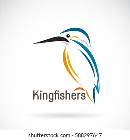 Vektorgrafik eines Königsfischers (Alcedo atthis) auf weißem Hintergrund. Vogeldesign.
