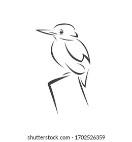 Vector de un gran pescador Negro sobre fondo blanco. Diseño de pájaros. para obtener más información. logotipo. símbolo.