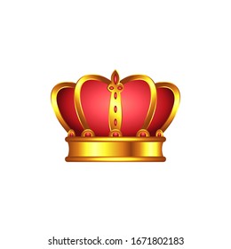 vector of the king's crown with isolated background