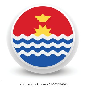 Vector - kiribati Flag Button Icon