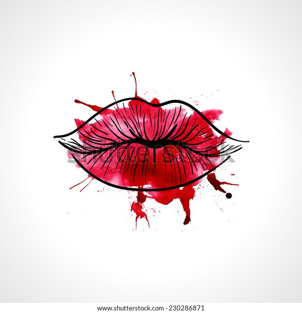 Vector Kiss Stock Vector (Royalty Free) 230286871