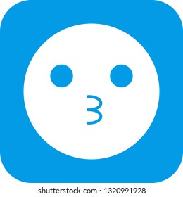 Vector Kiss Emoji Icon
