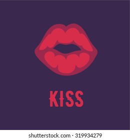 Vector kiss illustration