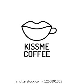 Vector KissMe Coffee Logo