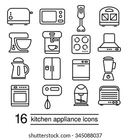 vector kitchen appliance icons