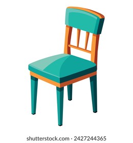 Vector of a kitchen chair on white.