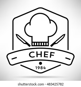 Vector Kitchen Chef Icon with Linear Style