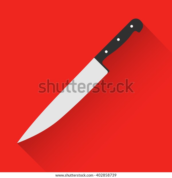 Vector Kitchen Chef Knife Flat Style Stock Vector (Royalty Free) 402858739
